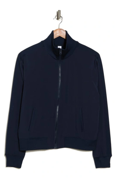 90 Degree By Reflex Funnel Neck Bomber Jacket In Mood Indigo