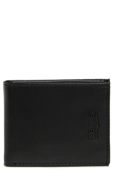Shop Levi's® Passcase Rfid Leather Bifold Wallet In Black