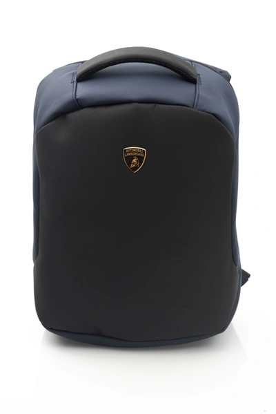 Shop Automobili Lamborghini Blue Nylon Men's Backpack
