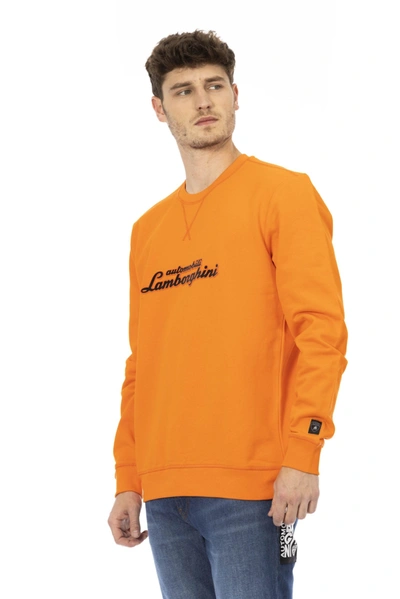 Shop Automobili Lamborghini Orange Cotton Men's Sweater