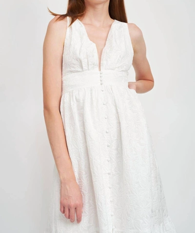 Shop En Saison Beatrice Embroidered Maxi Dress In Off White