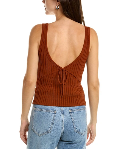 Vince Tie Back Tank In Brown