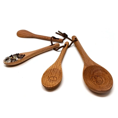 Norpro Beechwood Measuring Spoons, Set Of 4 In Brown