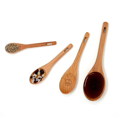 Norpro Beechwood Measuring Spoons, Set Of 4 In Brown