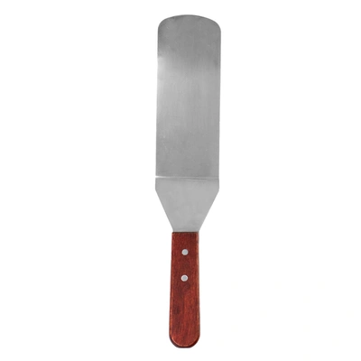 Shop Norpro Stainless Steel Jumbo Solid Spatula With Mahogany Handle, 12-inch In Silver