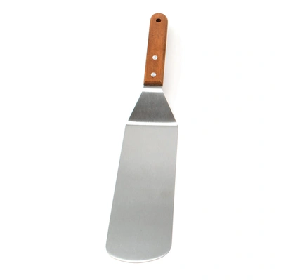 Norpro Stainless Steel Jumbo Solid Spatula With Mahogany Handle, 12-inch In Silver