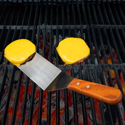 Norpro Stainless Steel Jumbo Solid Spatula With Mahogany Handle, 12-inch In Silver