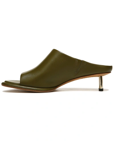 Shop Vince Ezzy Leather Slide In Green