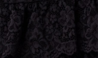 Edikted Tiered Low Rise Lace Miniskirt In Black