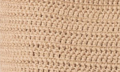 Edikted Baeside Crochet Miniskirt In Camel