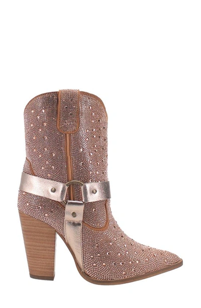 Shop Dingo Crown Jewel Western Boot In Rose Gold