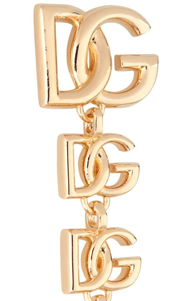 Shop Dolce & Gabbana Dolce&gabbana Dg Charm Drop Earrings In Gold