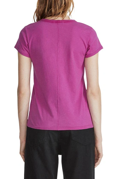 Shop Rag & Bone The Slub Organic Pima Cotton T-shirt In Fuchsia