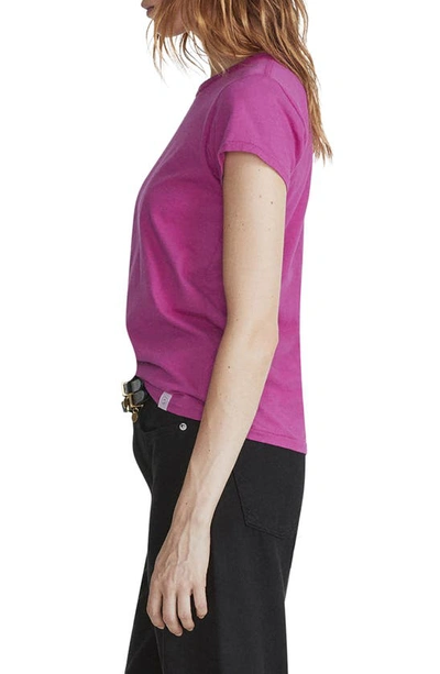 Shop Rag & Bone The Slub Organic Pima Cotton T-shirt In Fuchsia