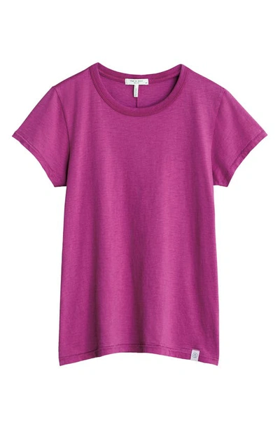 Shop Rag & Bone The Slub Organic Pima Cotton T-shirt In Fuchsia