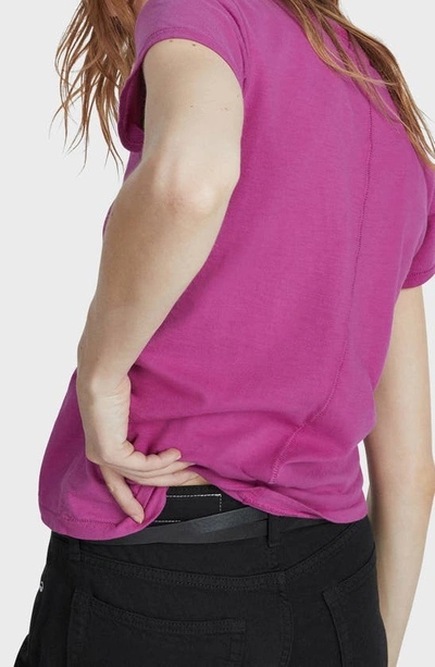 Rag & Bone The Slub Tee In Fuchsia