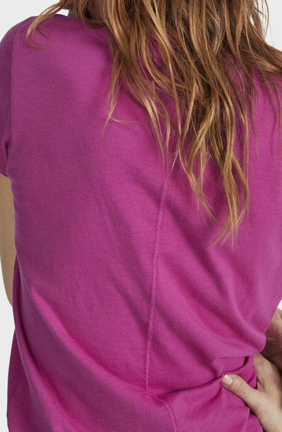 Shop Rag & Bone The Slub Organic Pima Cotton T-shirt In Fuchsia