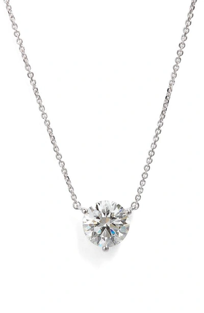 Shop Lightbox 1.5-carat Lab Grown Diamond Pendant Necklace In White/ 14k White Gold