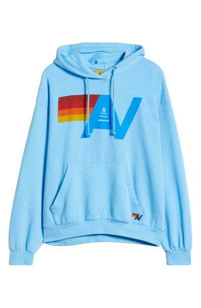 Shop Aviator Nation Relaxed Fit Logo Hoodie In Sky