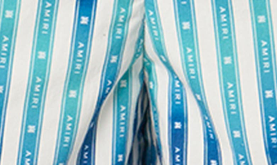 Shop Amiri Logo Tape Boxer Shorts In Blue-cotton