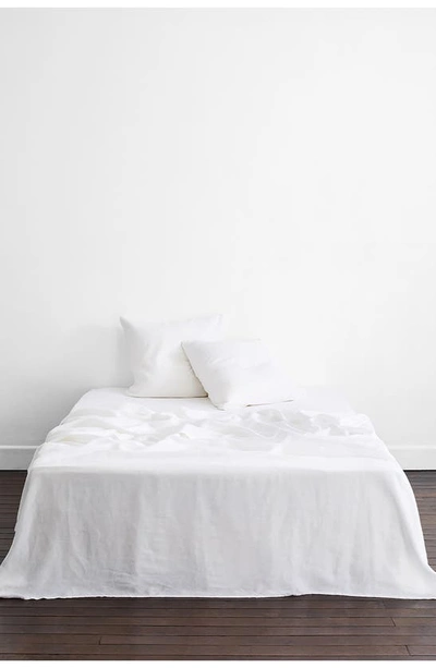 Shop Bed Threads Set Of 2 French Linen Euro Pillowcases In White Tones