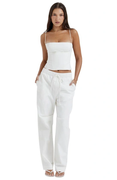 House Of Cb Drawstring Trousers In White