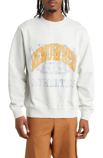 Shop Renowned Ghost Athletic Club Sweatshirt In Heather Grey