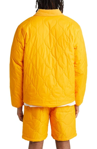 Shop Renowned Quilted Military Jacket In Yellow