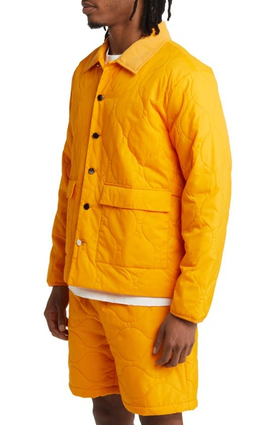 Shop Renowned Quilted Military Jacket In Yellow