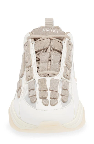 Shop Amiri Bone Runner Running Shoe In Grey-nubuck/ Mesh/ Leather