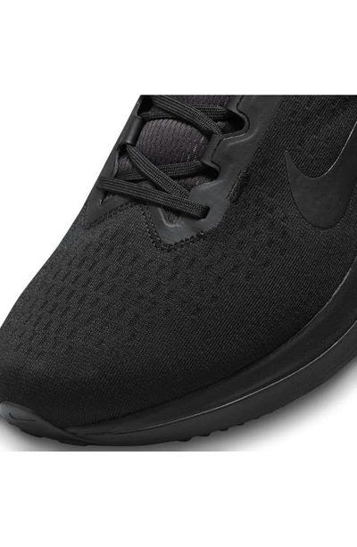 Nike Air Winflo 9 Sneakers In Triple Black In Black/ Black/ Anthracite