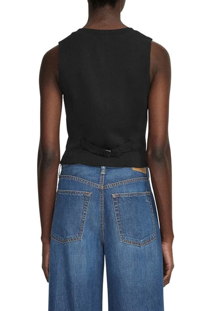 Shop Rag & Bone Priya Crepe Vest In Black