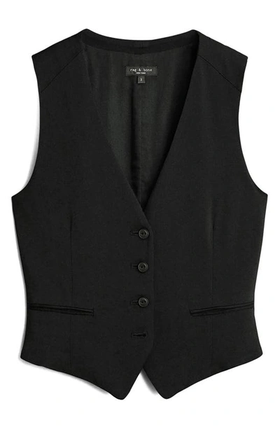 Shop Rag & Bone Priya Crepe Vest In Black
