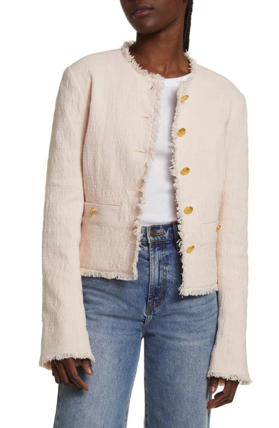 Shop Rag & Bone Carmen Fringe Tweed Jacket In Pink