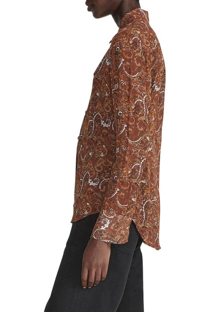 Rag & Bone Antonia Top In Brown Multi