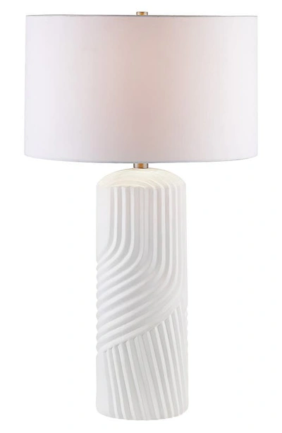 Renwil Valerie Ceramic Table Lamp In Matte Off-white