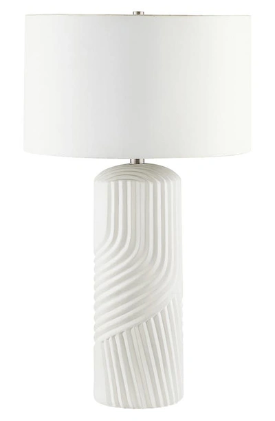 Renwil Valerie Ceramic Table Lamp In Matte Off-white