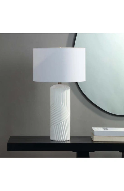 Renwil Valerie Ceramic Table Lamp In Matte Off-white