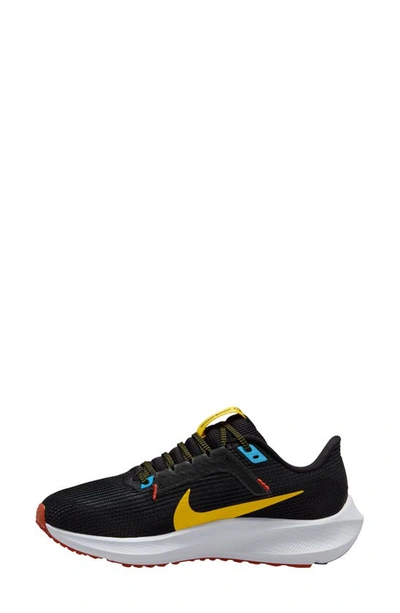 Shop Nike Air Zoom Pegasus 40 Running Shoe In Black/ Yellow/ Smoke Grey