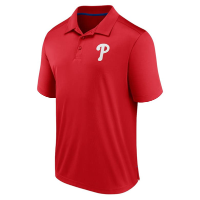 Shop Fanatics Branded  Red Philadelphia Phillies Fitted Polo