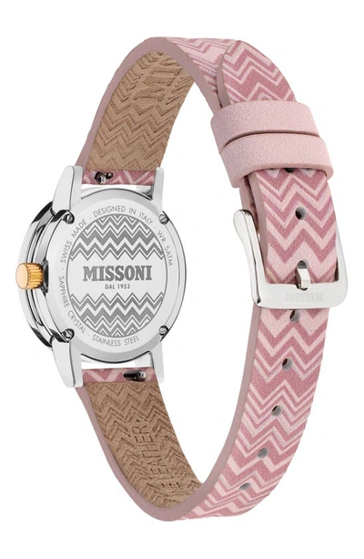 Missoni Estate Leather Strap Watch, 27mm In Stainless Steel