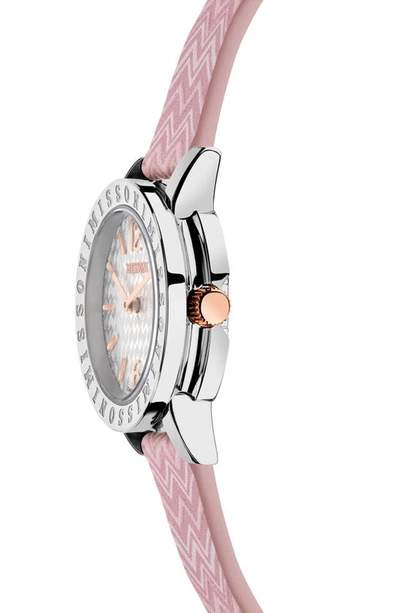 Missoni Estate Leather Strap Watch, 27mm In Stainless Steel