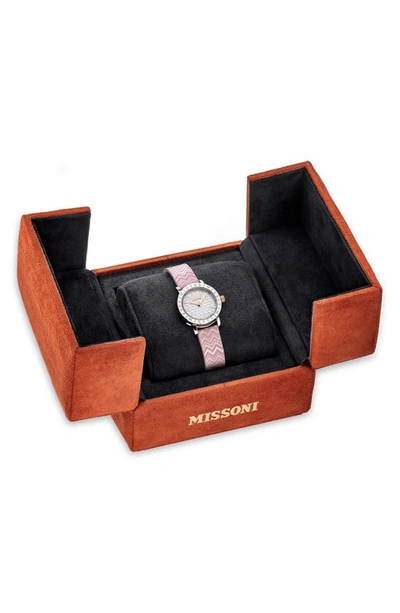 Missoni Estate Leather Strap Watch, 27mm In Stainless Steel