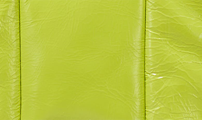 Shop Marc Jacobs The Crinkle Leather Mini Tote Bag In Acid Lime