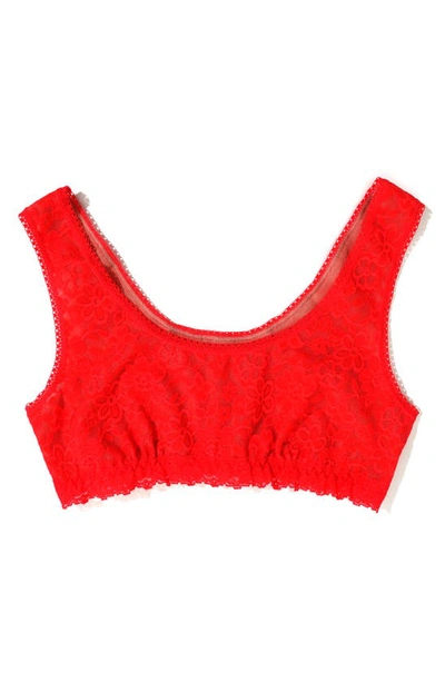 Shop Hanky Panky Daily Lace Overlay Scoop Neck Bralette In Solar Energy