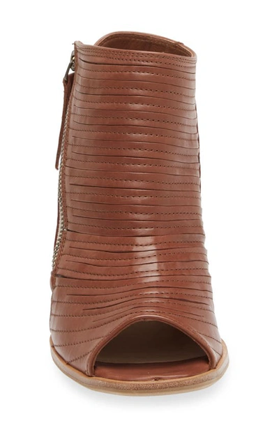 Shop Paul Green Cayanne Peep Toe Sandal In Nougat Leather