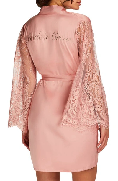 Hunkemoller Bride Crew Satin Robe In Rose Tan