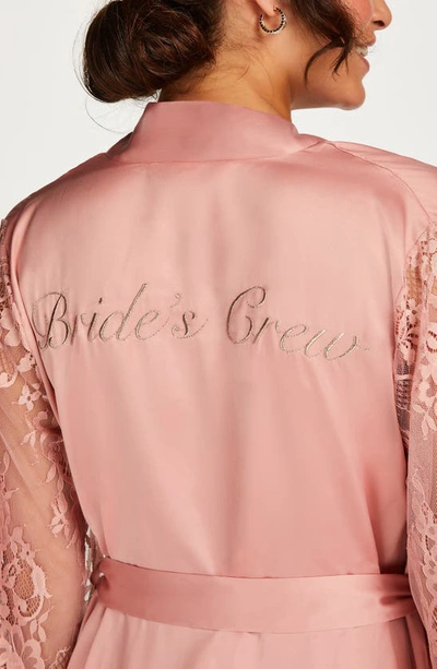 Hunkemoller Bride Crew Satin Robe In Rose Tan