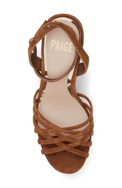 Shop Paige Chelsey Ankle Strap Platform Sandal In Cocoa