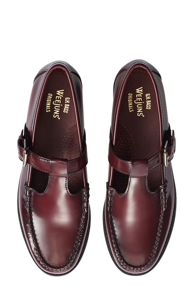 Shop Gh Bass Weejuns® Mary Jane Moc Toe Loafer In Wine